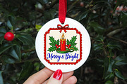 Christmas Candle Frame PNG, an Illustration by CreationArt (Thumbnail 2 of 4)