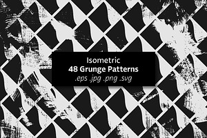 Isometric - 48 Grunge Patterns, a Pattern Graphic by Tustan