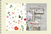 Watercolor flowers, a Pattern Graphic by NKTN (Thumbnail 2 of 15)