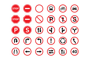 International Road and Traffic Signs, a Duotone Icon by Saba Vector