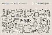 Physics hand drawn collection, an Education Illustration by KathrineWatercolor (Thumbnail 3 of 6)