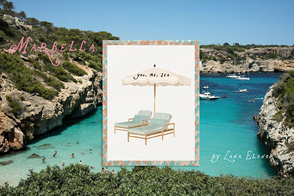 Marbella Summer Whimsical Icons, an Object Graphic by Lana Elanor (Photo 5 of 16)
