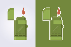colored flat icon lighter vector, a Branding & Logo Template by Lodzrov