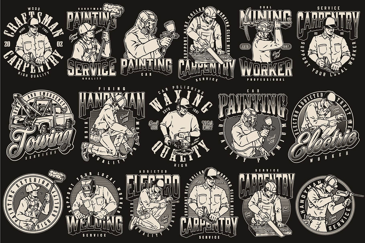 Handymen t-shirt designs, a Branding & Logo Template by DGIM studio (Photo 6 of 12)