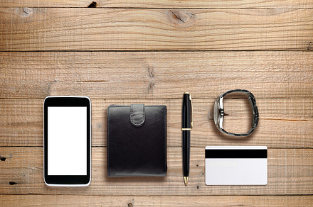 Everyday accessories and objects stock photo containing smartphone and phone preview 6