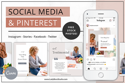 Pinterest & Social Media | Chloe, a Branding & Logo Template by Lady Boss Studio