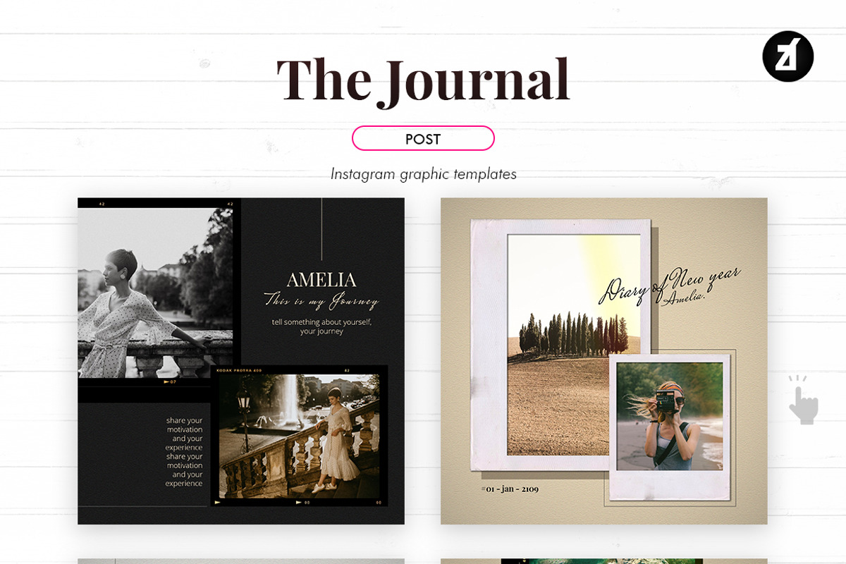 Journal social media templates, a Social Media Template by Chanut is industries (Photo 3 of 8)