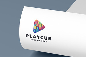 Cubic Play Button Logo, a Branding & Logo Template by Design_Planet