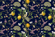 3 Botanical Vintage Patterns, a Pattern Graphic by Sunny_Lion (Thumbnail 4 of 4)
