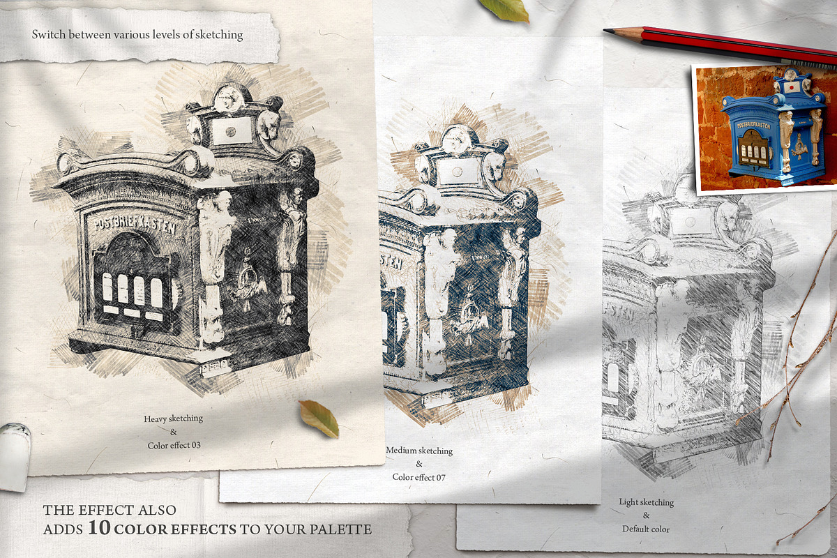 Pencil Sketch PS Action, an Action Add-On by IndWorks Design (Photo 6 of 10)