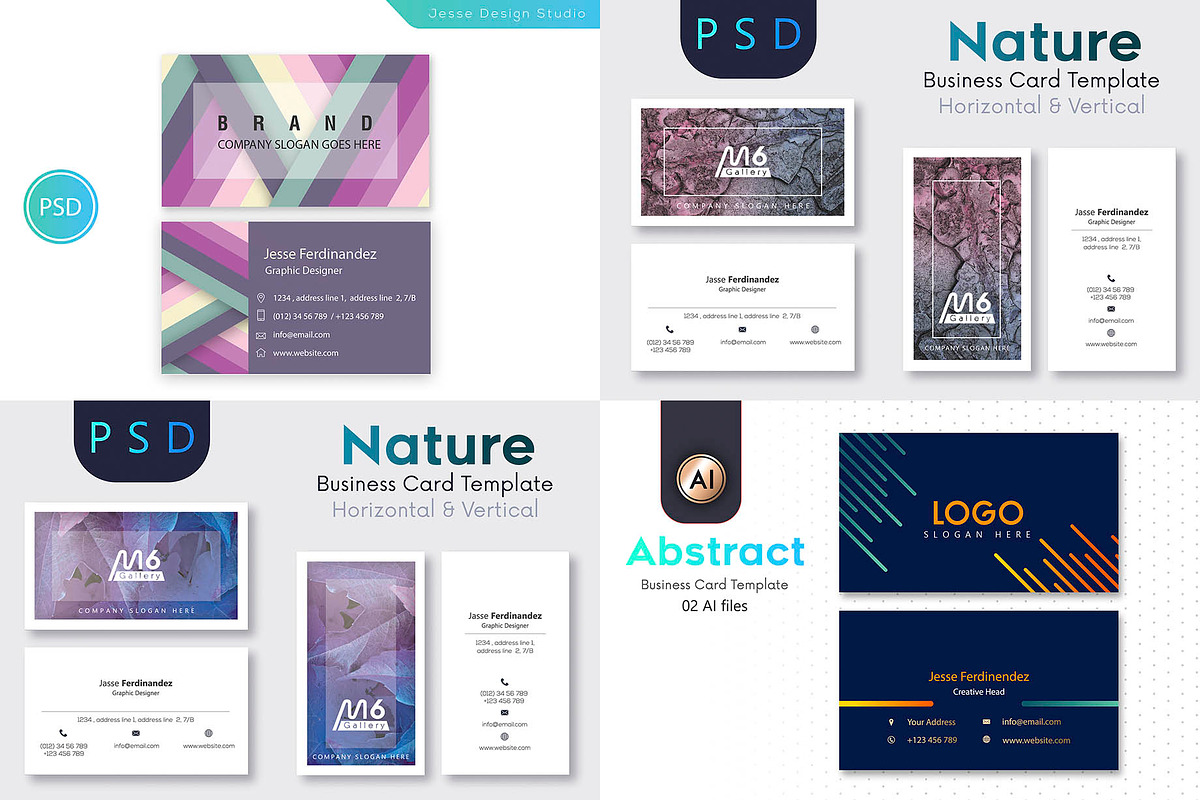 125 Business Card MEGA Bundle, a Business Card Template by M6 Gallery (Photo 12 of 33)