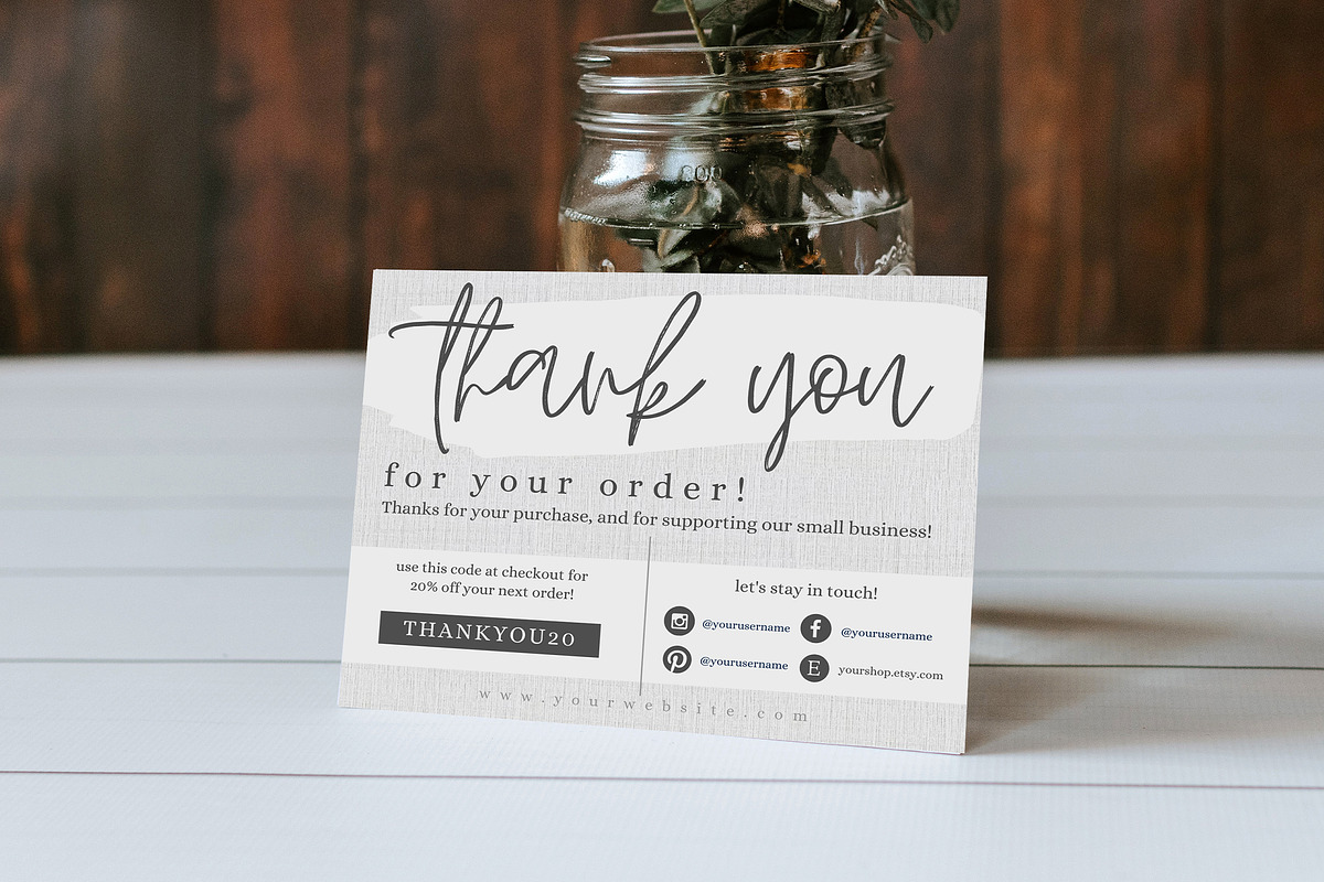 Thank You Order Card for Canva, a Card Template by Thirty One Palms Studio (Photo 5 of 7)