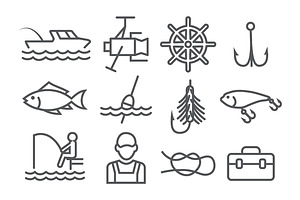 Fishing Line Icons
