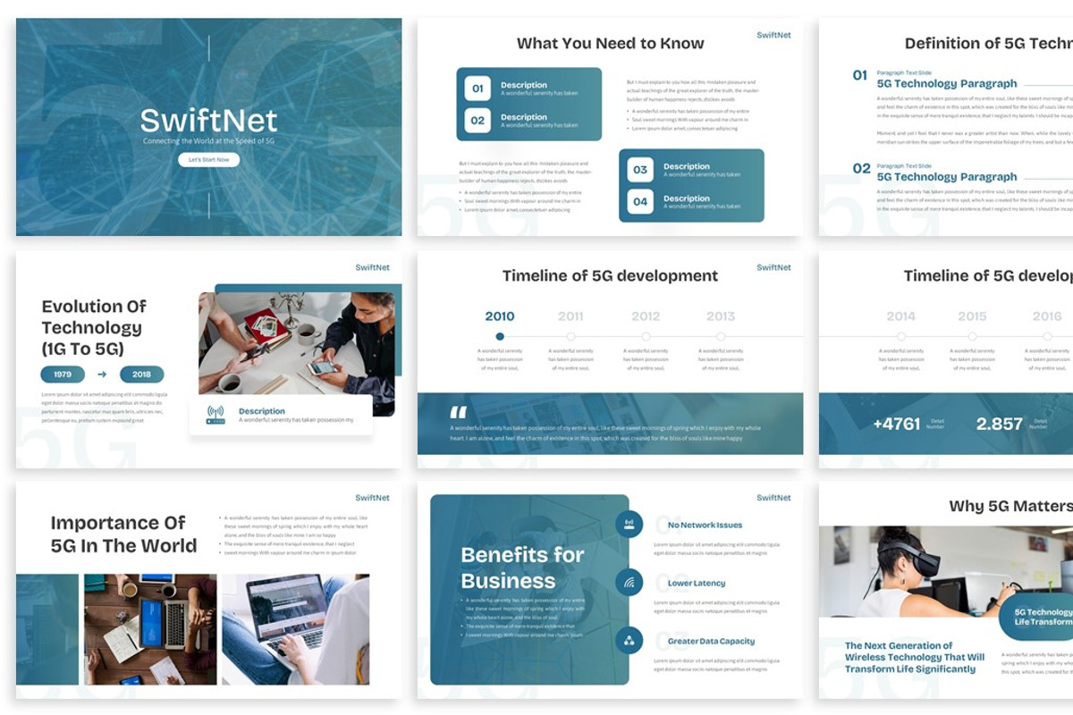 Swiftnet - 5G Technology Keynote, a Presentation Template by SlideFactory (Photo 2 of 4)