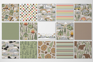 Camping Life Pattern Set