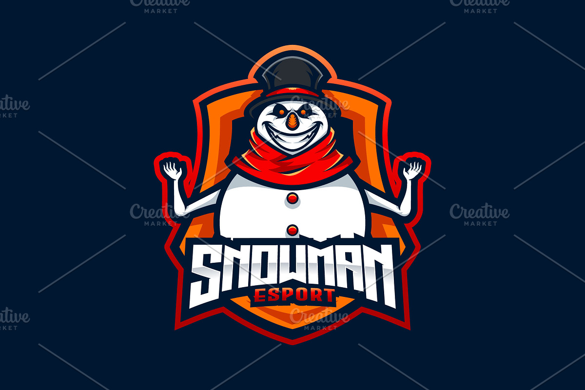 Snowman Mascot Esport Logo, a Branding & Logo Template by prps.std (Photo 3 of 3)