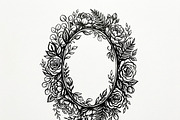 50 Elegant Floral Oval Mirror Frame, a Decorative Illustration by Amazin_art (Thumbnail 24 of 34)