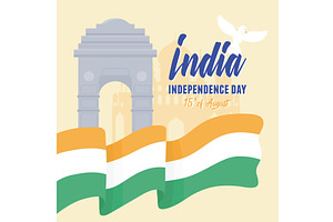 india independence invitation, an Illustration by studiogstock