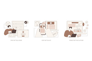 Sport betting isolated cartoon, a Finance Illustration by Visual Generation