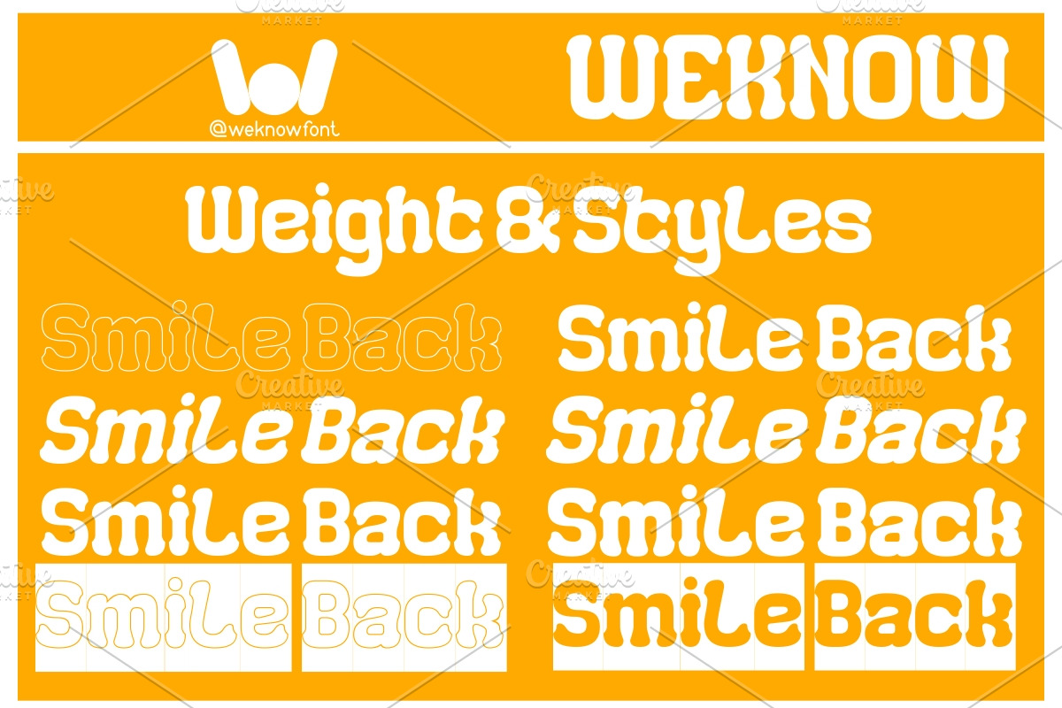 Smile Back font, a Font by weknow (Photo 7 of 8)