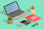 Workspace VECTOR isometric icons, a Finance Illustration by Natalka Dmitrova art (Thumbnail 8 of 16)