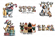 Christmas Dogs Clipart Bundle, an Illustration by Markicha Art (Thumbnail 2 of 7)