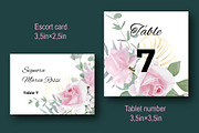 Greeting card with Pink Rose, an Invitation Template by Digital illustration shop (Thumbnail 4 of 5)