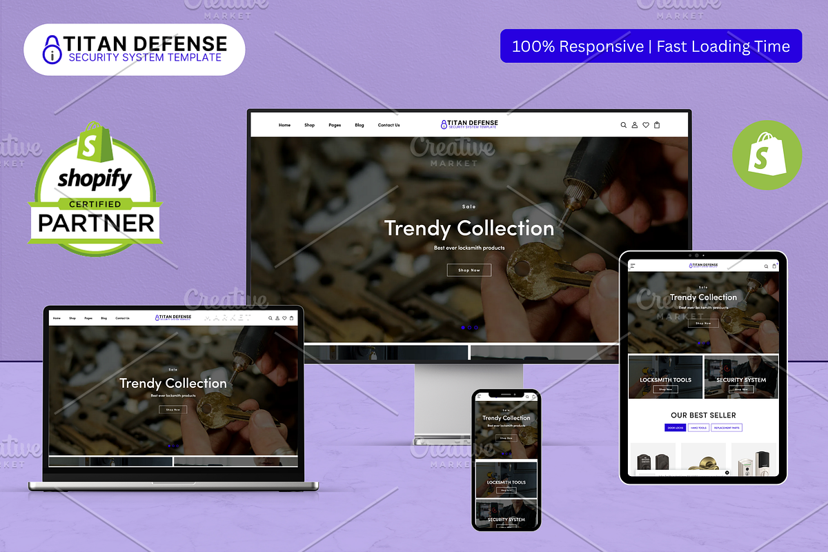 Locksmith & Security System Shopify, a Shopify Template by HasnainDEV (Photo 1 of 5)