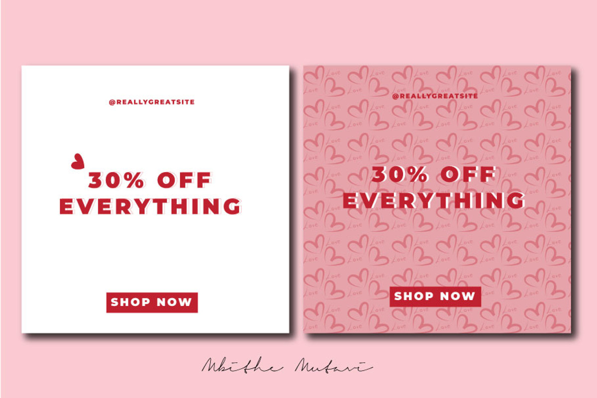Valentines Day Sale Instagram Post, a Social Media Template by Aesthetic Design Template (Photo 1 of 3)