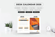 2026 Desk Calendar Printable, a Stationery Template by MstArtwork (Thumbnail 1 of 5)