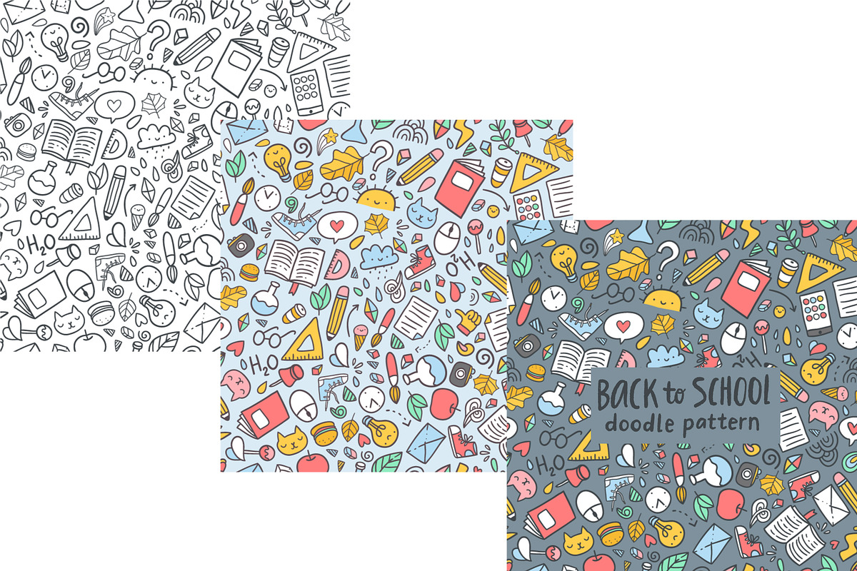 Back to school doodle pattern, a Pattern Graphic by kostolom3ooo (Photo 2 of 2)