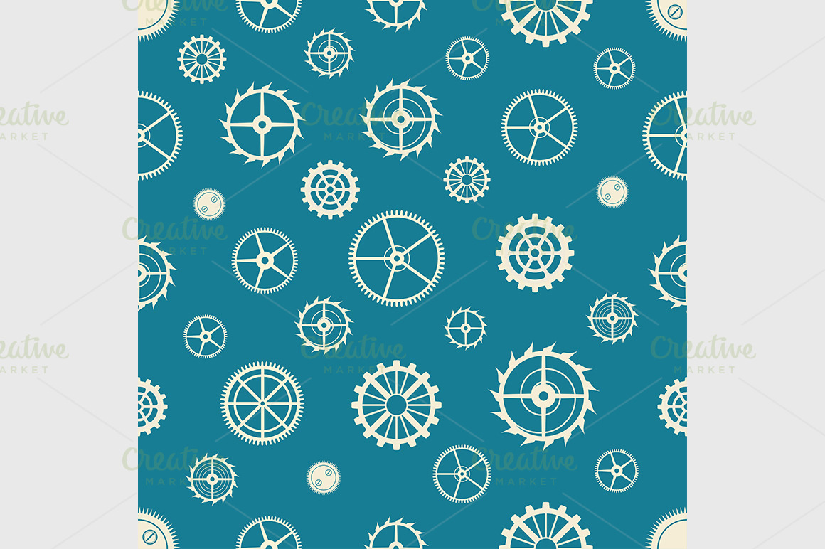 cogwheel pattern., a Pattern Graphic by IllustrationArtShop