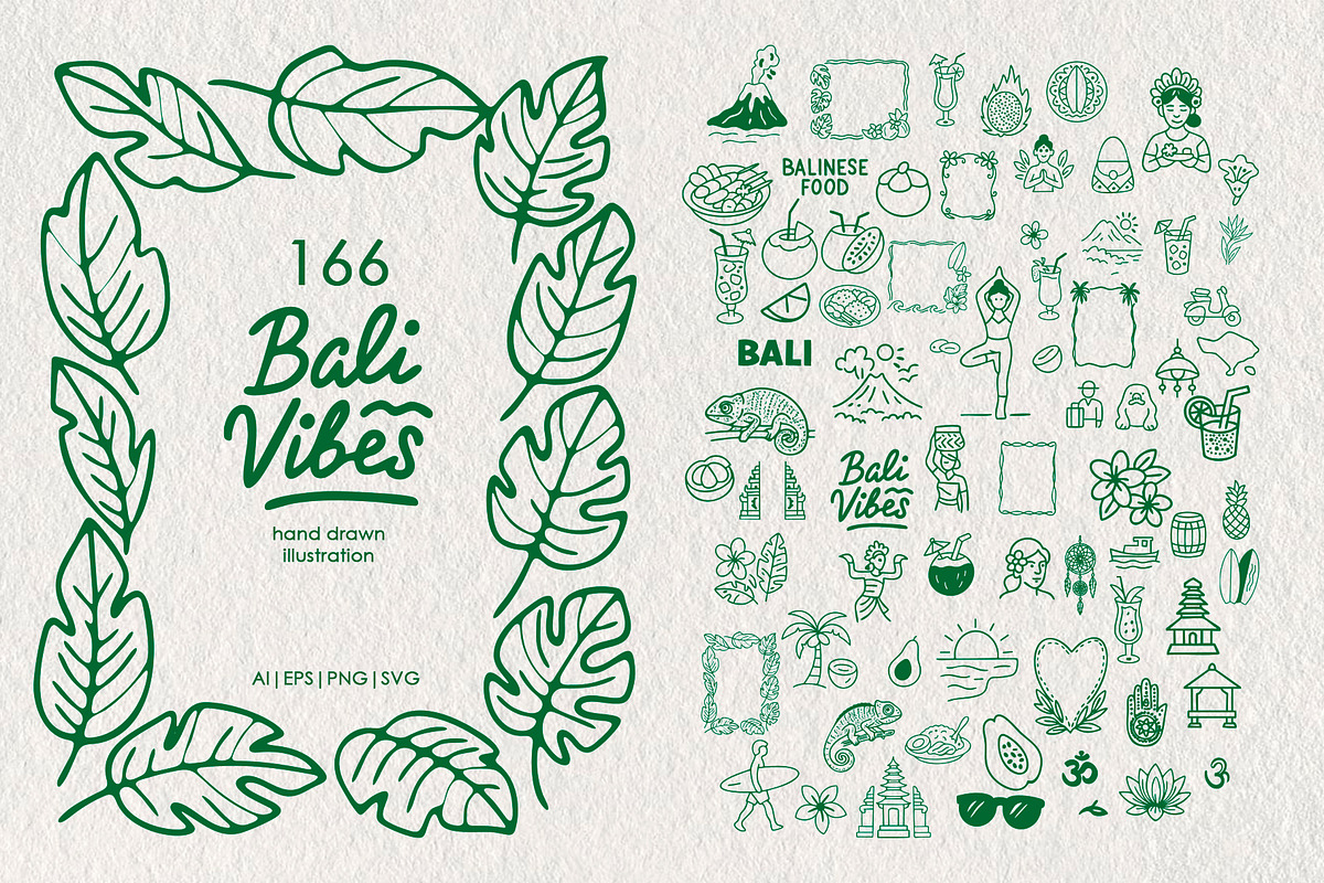 Bali Vibes Whimsy Illustrations, an Object Illustration by SunnJaneArt (Photo 1 of 12)
