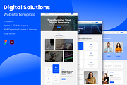 Digital Solutions - Website Template, a Wireframe Template by RPWDS (Thumbnail 1 of 5)