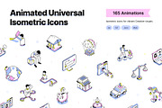Animated Universal Isometric Icons, a Finance Illustration by Prosymbols (Thumbnail 1 of 5)