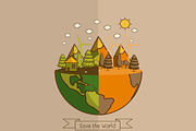 Different of world Vector illustrati, an Illustration by essense