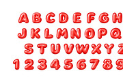 Red 3d alphabet and numbers in, an Object Illustration by Abscent (Thumbnail 3 of 3)