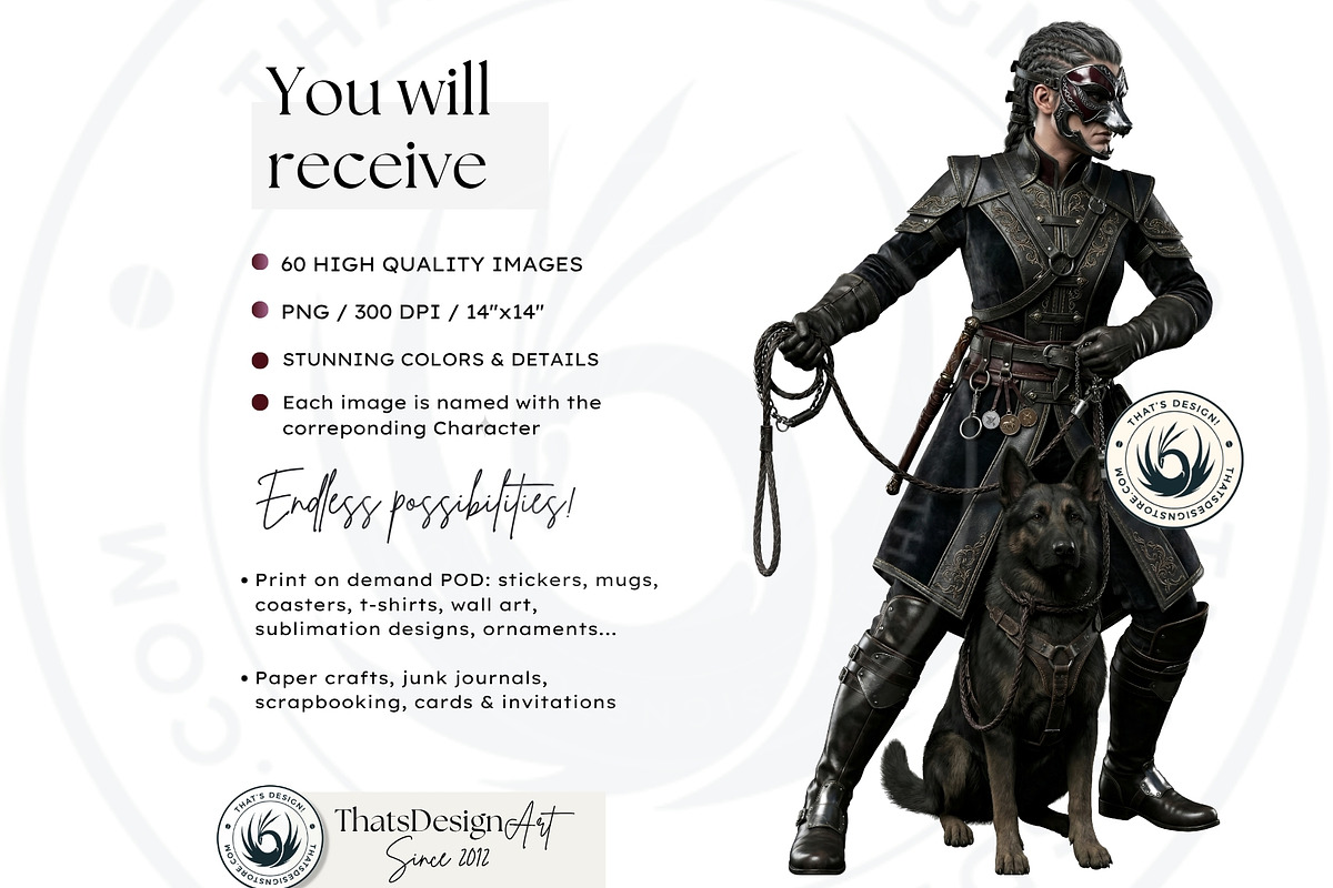 Velvet Mascarade Characters Bundle, a Person Illustration by ThatsDesignArt (Photo 2 of 9)