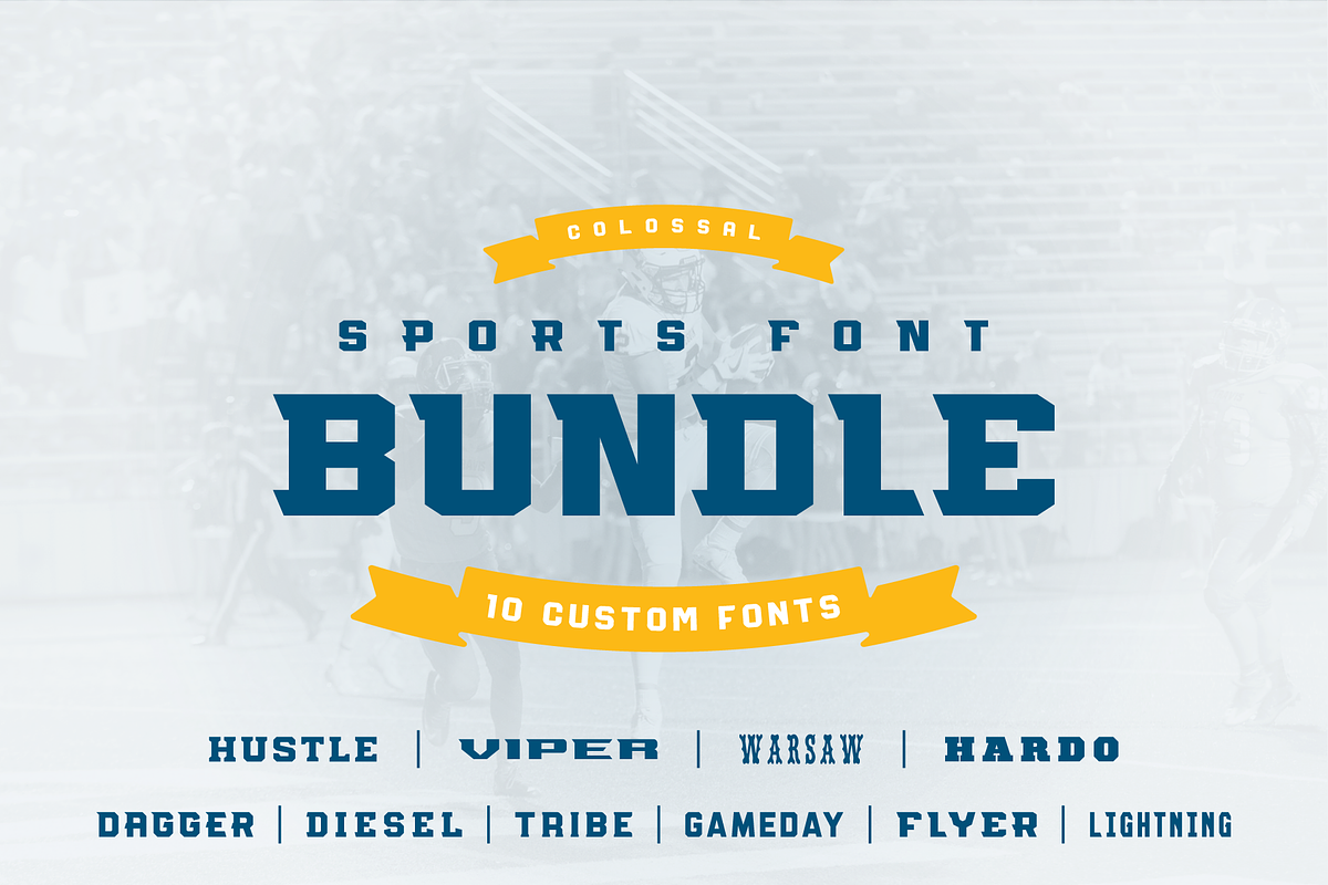 Colossal Sports Font Bundle, a Serif Font by Studio One Four (Photo 1 of 31)