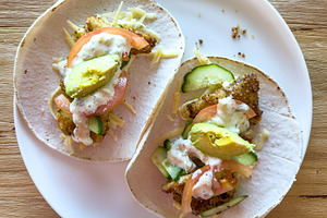 Homemade Fish Wraps Top View, a Food & Drink Photo by THP Creative