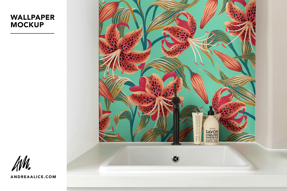 Wallpaper Mockup - Bathroom Sink, a Household Mockup by Andrea Muller (Photo 1 of 7)
