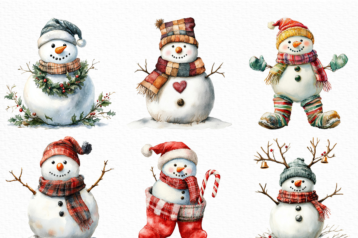 Christmas Cute Snowman Sublimation, an Illustration by Craft Nest (Photo 4 of 6)