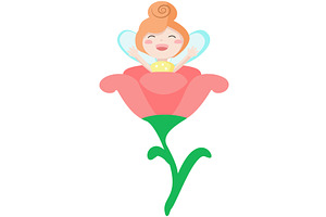 Fairy magic girl wakes up in vector, a Person Illustration by SiberianArt
