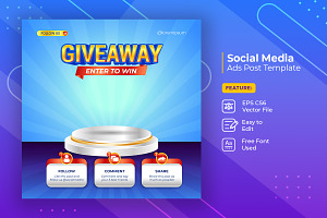 Giveaway steps for contest post