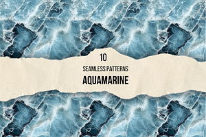 Aquamarine Seamless Photo Patterns