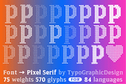 FONT Pixel Serif FLEXIBLE System Typ, a Serif Font by Typo Graphic Design (Thumbnail 3 of 7)