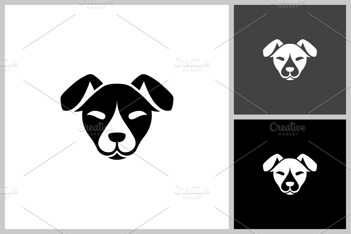 dog head vector design template, an Animal Illustration by quadrazo