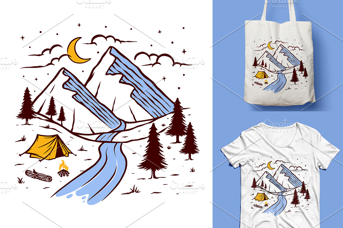 25 in 1 Bundle - Beach & Mountain, a Seasonal Illustration by gunaonedesign (Photo 12 of 21)