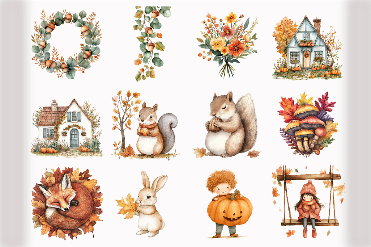 Cottagecore Fall Clipart, an Illustration by Design Market (Photo 4 of 5)