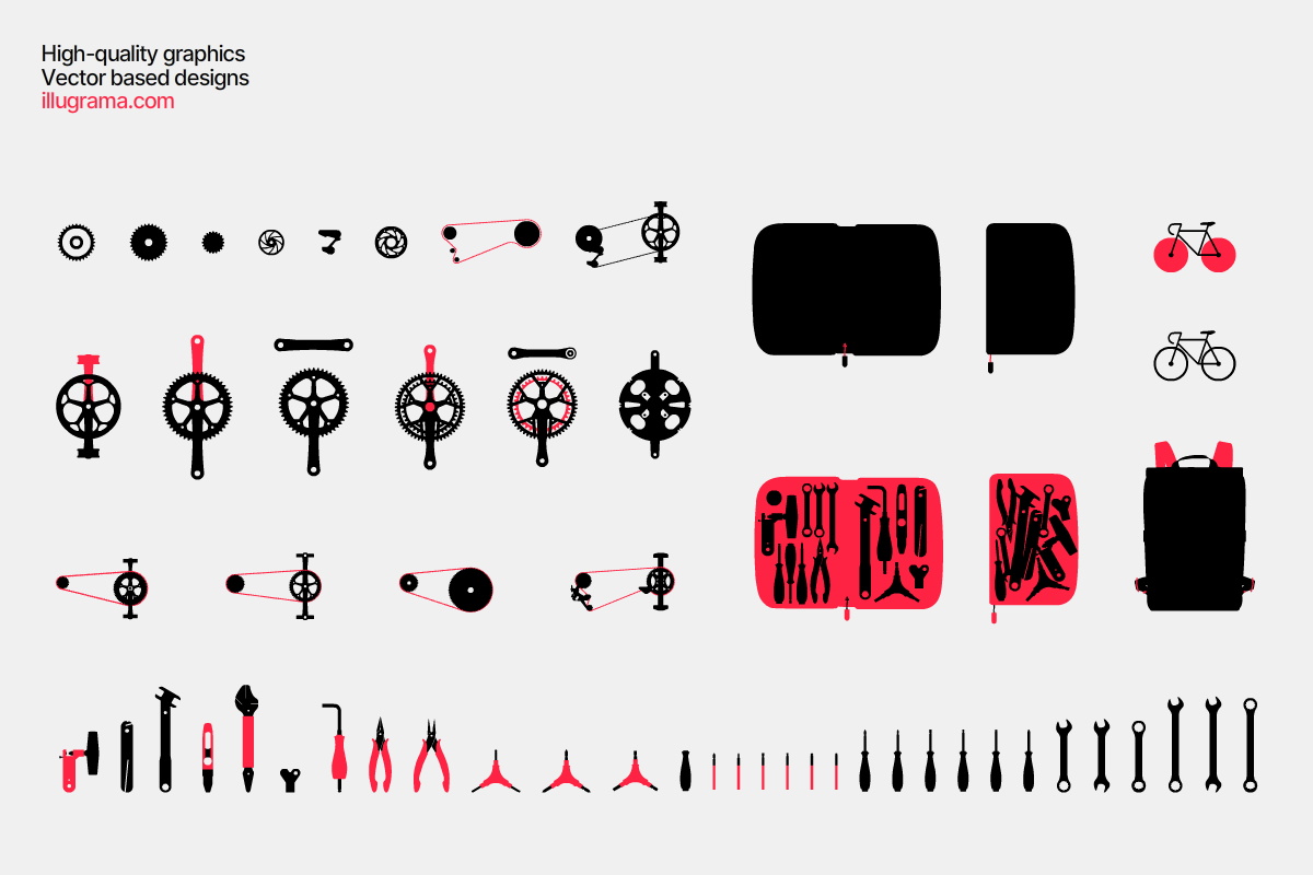 Bicycles - Modern Graphics, an Illustration by illugrama (Photo 6 of 6)